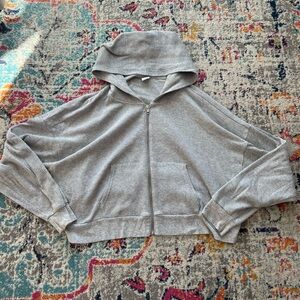 Aritzia tna waffle cropped hoodie